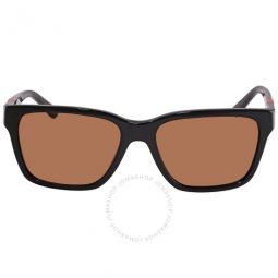 Brown Rectangular Mens Sunglasses
