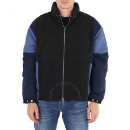 Mens Colorblock Nylon Blouson Jacket, Brand Size 48 (US Size 38)