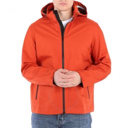 Orange Water-repellent Travel Windbreaker Jacket, Brand Size 54 (US Size 44)