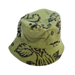 Ripstop Bucket Hat - Olive Floral Print