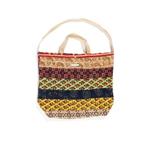  Carry All Tote - Multi Color Stripe Handstitch