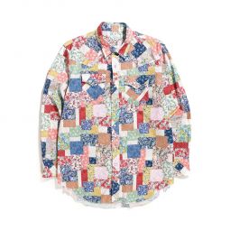 Combo Western Shirt - Multi Color Floral Patchwork