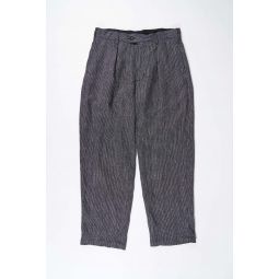 Carlyle Linen Stripe Pant - Black/Grey