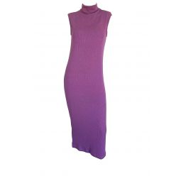 Sleeveless Knit Turtleneck Dress - Rose Mauve