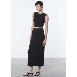 Texture Jacquard Skirt - Black