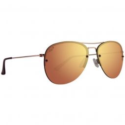 Epoch Eyewear Womens Emerson Sunglasses - Polarized Rose Gold Mirror Lens