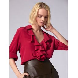 Mathilda Long Sleeve Silk Shirt