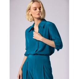 Leona Long Sleeve Silk Shirt