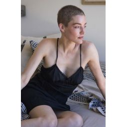 Maude Silk Slip Dress - Black