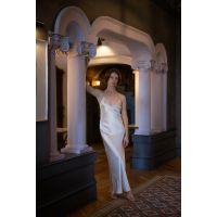 Tallulah Silk Charmeuse Gown - Alabaster