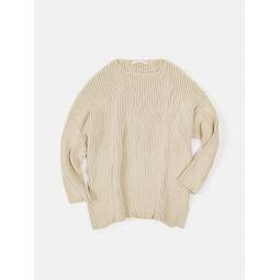 Pima Cotton Ribbed Pullover - Natural