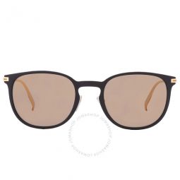 Brown Mirror Square Mens Sunglasses