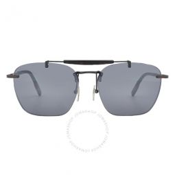 Silver Smoke Mirror Navigator Mens Sunglasses
