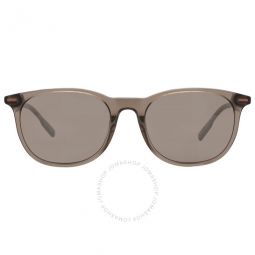 Brown Mirror Oval Mens Sunglasses