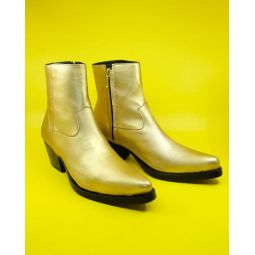 Ernest W Baker Gold Calf Leather Western Boots