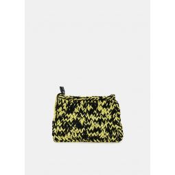 Knitted Pouch - Black/Yellow