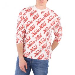 Mens Spirit Long Sleeved Nevermind Allover Logo T-Shirt, Size X-Small