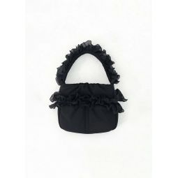 Padded Ruffle Bag - Black