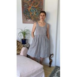 Pearl Dress - Aqua/Taupe