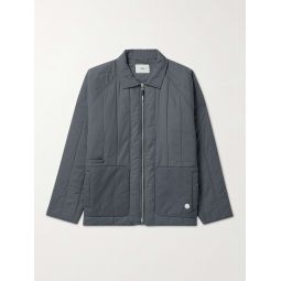 Panelled Padded Cotton-Twill Jacket