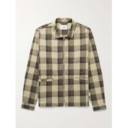 Signal Checked Linen and Cotton-Blend Blouson Jacket