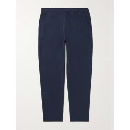 Tapered Cotton-Blend Seersucker Trousers