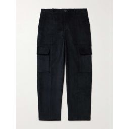 Wide-Leg Cotton-Corduroy Cargo Trousers