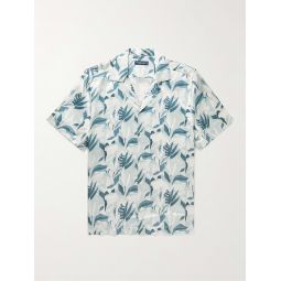 Roberto Camp-Collar Printed Silk Shirt
