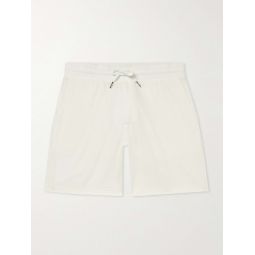 Augusto Wide-Leg Stretch-Terry Drawstring Shorts