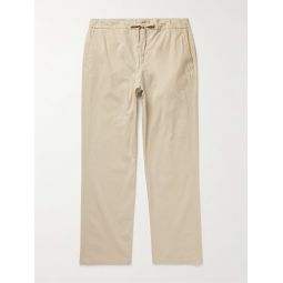 Mendes Straight-Leg Stretch Linen and Cotton-Blend Drawstring Trousers