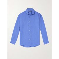 Antonio Cutaway-Collar Linen Shirt