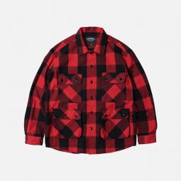 FrizmWORKS Buffalo Check Shirt Jacket - Red