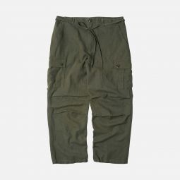 FrizmWorks Linen Cargo Parachute Pants - Olive