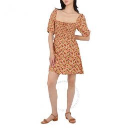Ladies Orange / La Gomera Il Carro Mini Dress, Size Large