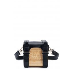 Square Bamboo Bag - Bamboo/Black