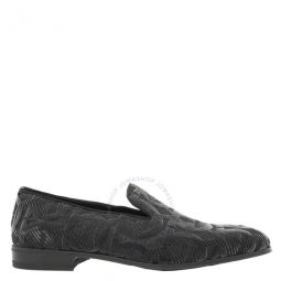 Salvatore Mens Black Lens Gancini Slip On Loafers, Size 6