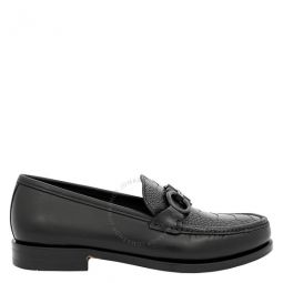 Salvatore Mens Gancini Ornament Moccasin In Black, Size 5.5 EEE