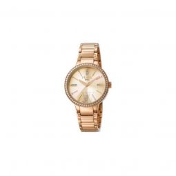 Womens Stainless Steel Gold Dial