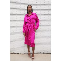 Cyrille Trench Coat - Fuchsia