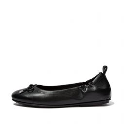 Bow Leather Ballet Flats