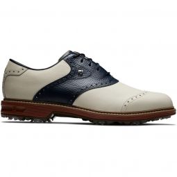 FootJoy Dryjoys Premiere Series Wilcox Golf Shoes - Cream/Navy 54350