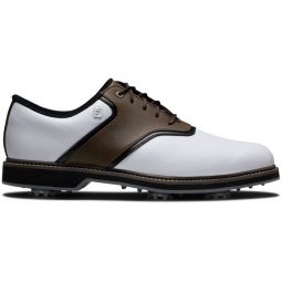 FootJoy Originals Golf Shoes - White/Brown 57022