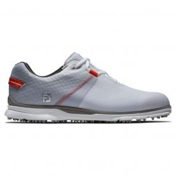 FootJoy Pro SL Sport Golf Shoes - White/Light Grey/Orange 53853