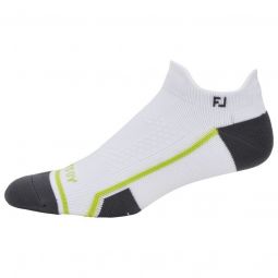 FootJoy Tech D.R.Y. Roll Tab Golf Socks - White/Grey