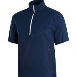 FootJoy Short Sleeve Zephyr Windshirt Golf Pullover - Navy