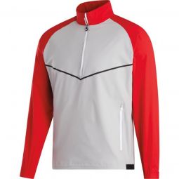FootJoy Zephyr Windshirt Golf Pullover - Red/Silver