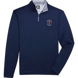 FootJoy 2024 U.S. Open Solid Quarter-Zip Mid-Layer Golf Pullover - Navy