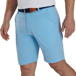 FootJoy Lightweight 9 Inch Inseam Golf Shorts - Heather Blue Sky Stripe