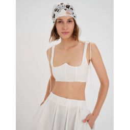 Layla Crop Top - White