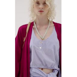 My Top Checked Sleeveless Top - Lilac